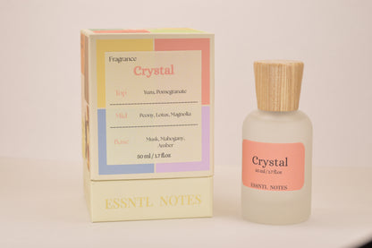 ESSNTL NOTES Crystal Perfume - Fresh & Fruity Floral Fragrance | 50ml Eau de Parfum | Sparkling, Elegant & Delicate Scent | Long-Lasting Luxury Scent for Men & Women | Graceful & Radiant Allure
