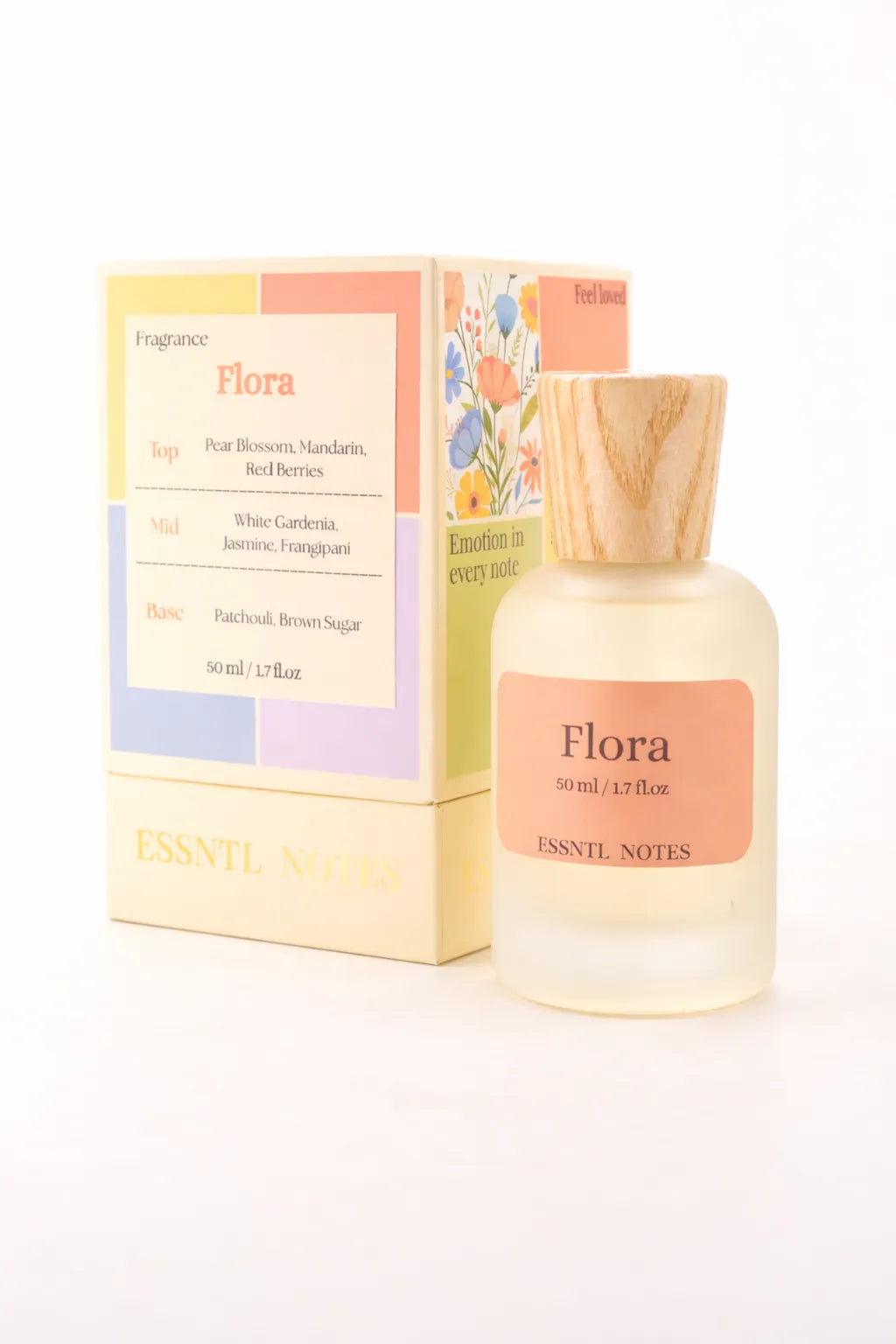 ESSNTL NOTES Flora Elegant Floral Fruity 50ml perfume, premium fragrance ideal for gifting, with premium gift box, ideal for gifting