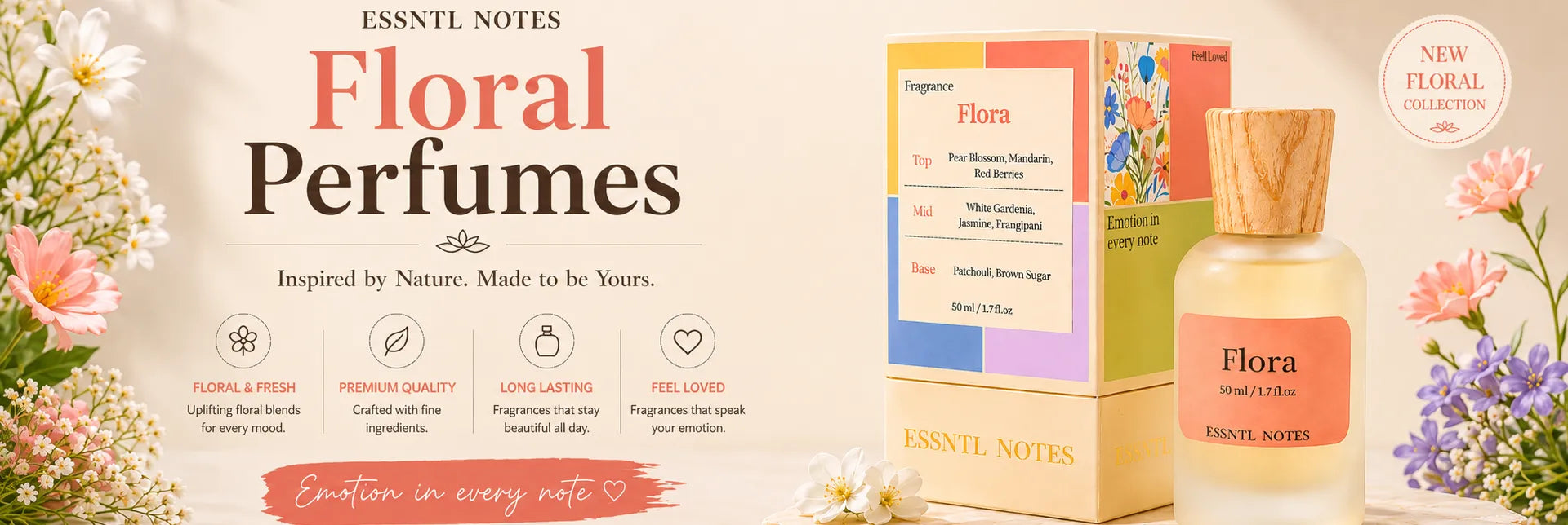 Floral Perfume Collection - Premium Fragrances by ESSNTL NOTES