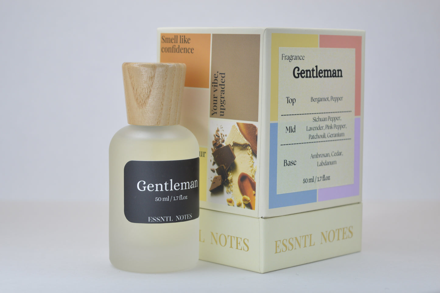 ESSNTL NOTES Gentleman Perfume - Rugged & Magnetic Spicy Woody Fragrance | 50ml Eau de Parfum | Fresh, Confident & Bold Scent | Long-Lasting Signature Fragrance | Unisex Classic & Clean Scent