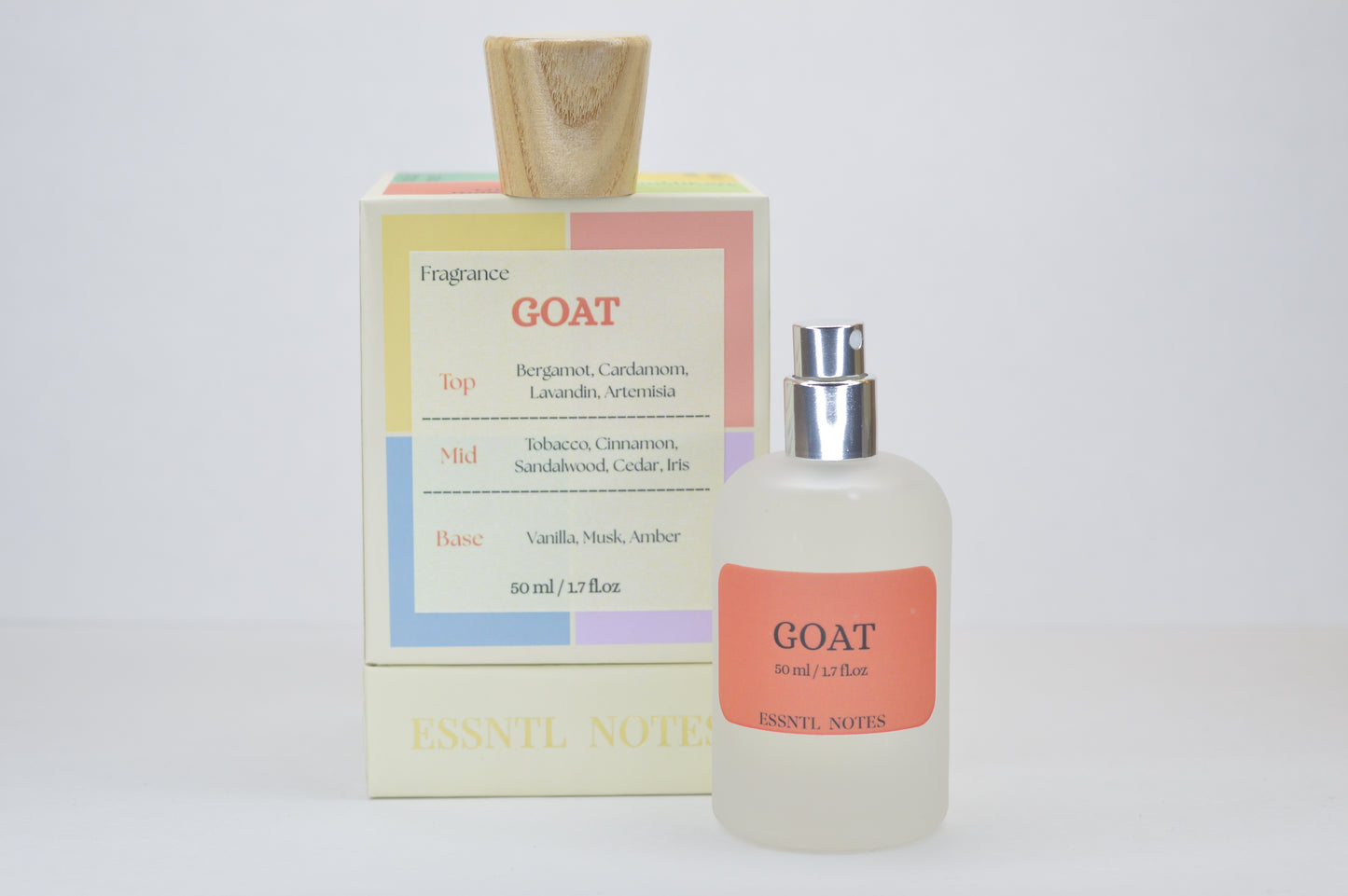 ESSNTL NOTES GOAT Perfume - Powerful & Dynamic Fresh Spicy Fragrance | 50ml Eau de Parfum | Bold, Sporty & Confident Scent | Long-Lasting Performance Fragrance | Classic & Clean Scent for Men & Women