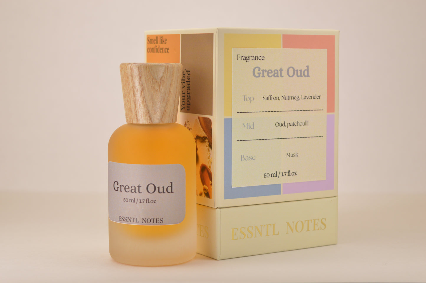 ESSNTL NOTES Great Oud Perfume – Powerful & Regal Spiced Oud Fragrance | 50ml Eau de Parfum | Deep, Dark & Commanding Scent | Long-Lasting Unisex Luxury Perfume | Majestic, Dominant Signature Vibe for Men & Women