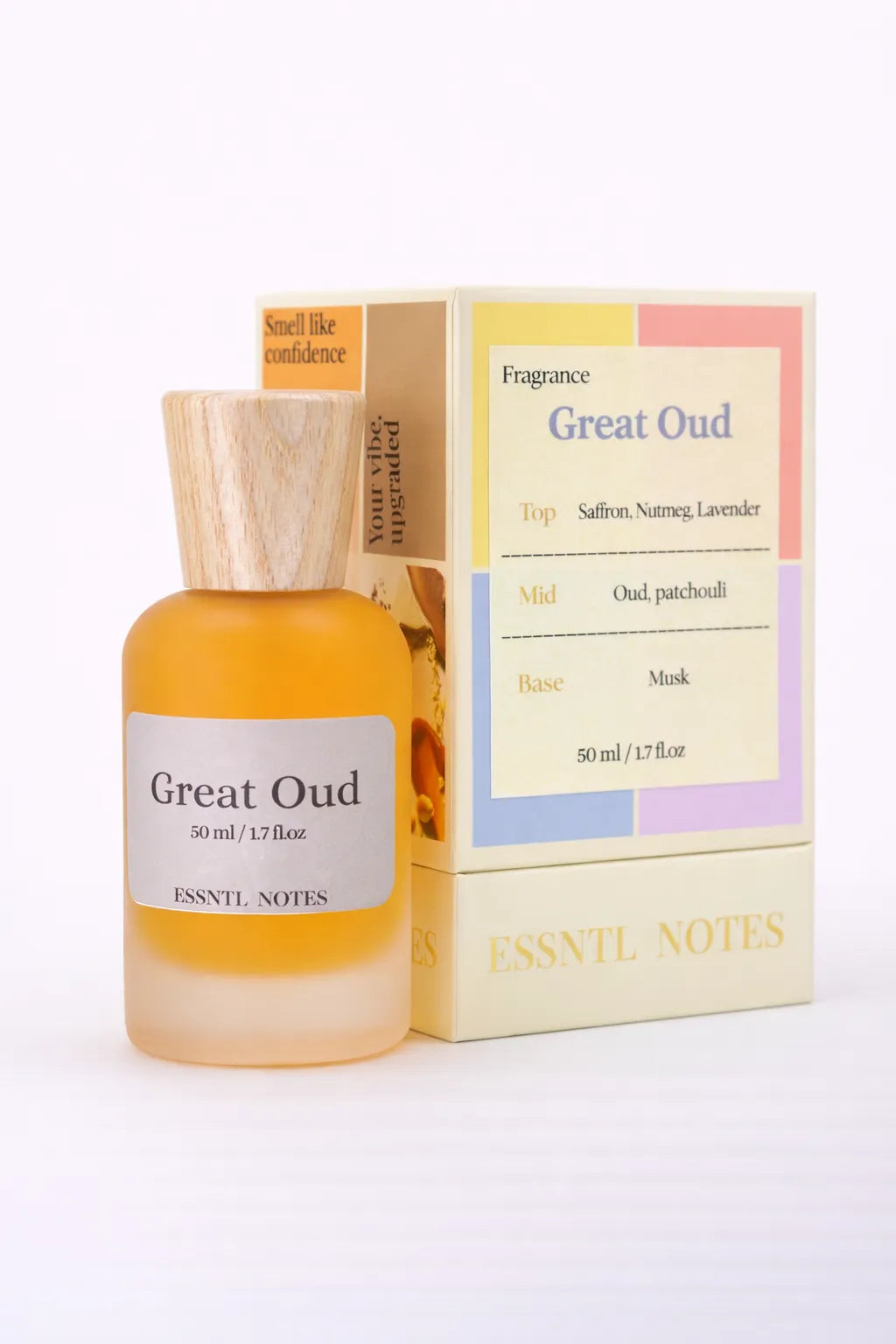 ESSNTL NOTES Great Oud Powerful Regal Spiced Oud 50ml perfume, premium fragrance ideal for gifting, with premium gift box, ideal for gifting