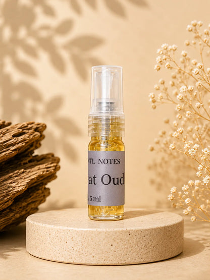 ESSNTL NOTES Great Oud Powerful Regal Spiced Oud 5ml perfume sample for fragrance discovery and gifting
