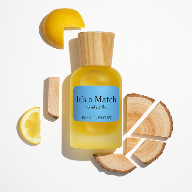 ESSNTL NOTES It's a Match Perfume - Fresh & Unique Citrus Floral Fragrance | 50ml Eau de Parfum | Clean, Elegant & Versatile Scent | Long-Lasting Everyday Fragrance | Classic & Clean Scent for Men & Women
