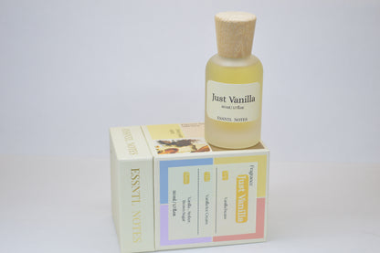 ESSNTL NOTES Just Vanilla Perfume - Creamy & Sweet Gourmand Vanilla Fragrance | 50ml Eau de Parfum | Ice Cream-Like, Soft & Irresistible Scent | Long-Lasting Comfort Perfume for Men & Women | Pure Vanilla Delight with a Sugary Hug