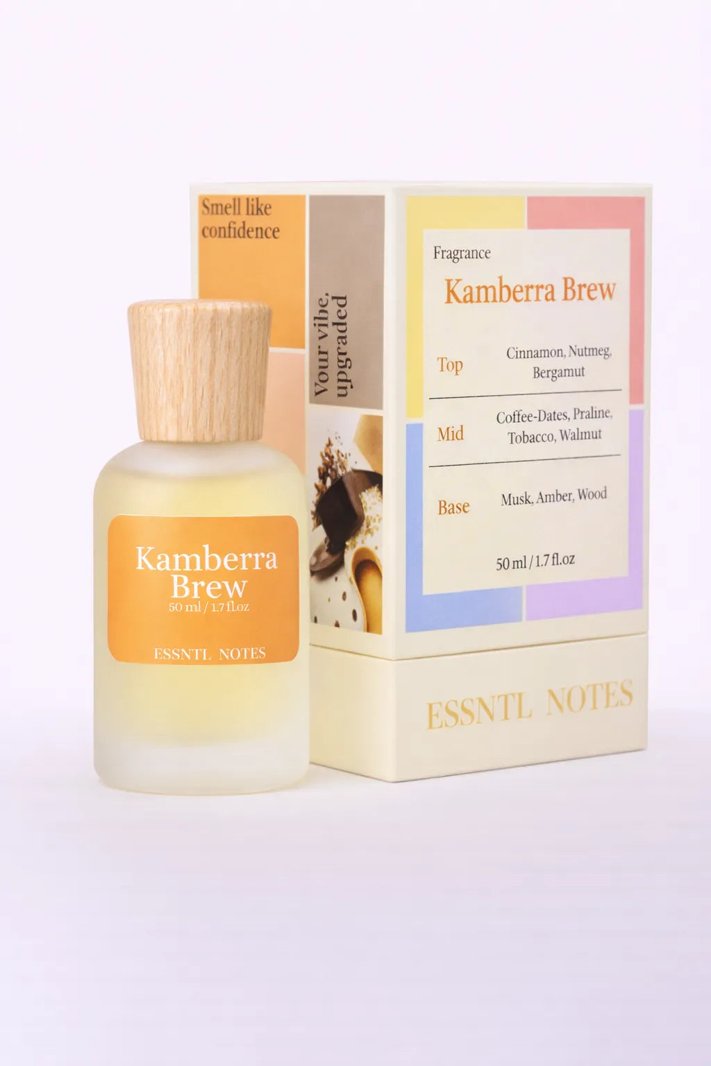 ESSNTL NOTES Kamberra Brew perfume with premium packaging, ideal for gifting
