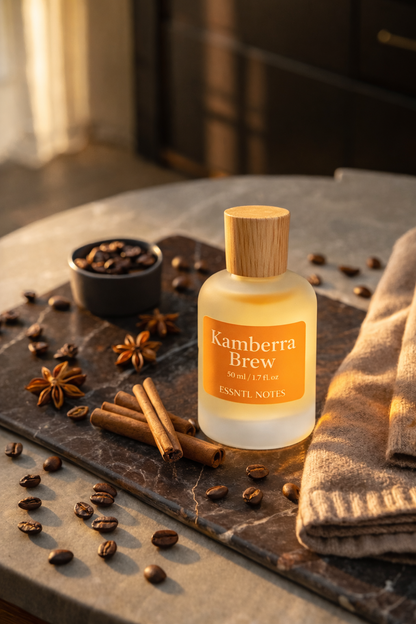ESSNTL NOTES Kamberra Brew Perfume – Rich & Indulgent Coffee Gourmand Fragrance | 50ml Eau de Parfum | Warm, Sweet & Spiced Scent | Long-Lasting Unisex Luxury Perfume | Deep, Addictive Signature Vibe