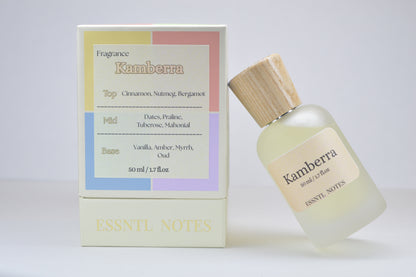 ESSNTL NOTES Kamberra Perfume – Rich & Opulent Spiced Gourmand Fragrance | 50ml Eau de Parfum | Warm, Sweet & Decadent Scent | Long-Lasting Unisex Luxury Perfume | Bold, Addictive Signature Vibe