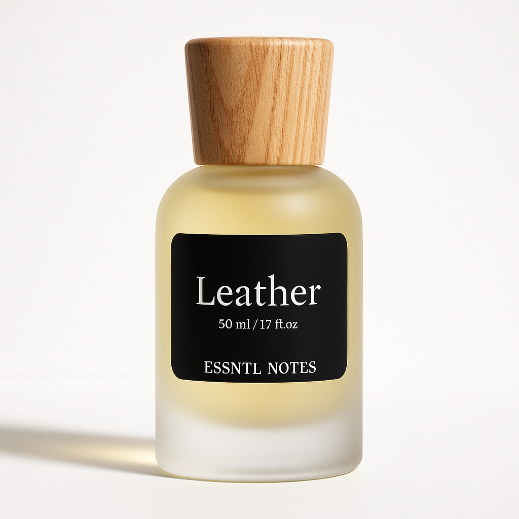 ESSNTL NOTES Leather Perfume - Rich & Sensual Leather Spicy Fragrance | 50ml Eau de Parfum | Deep, Smoky & Intense Scent | Long-Lasting Signature Fragrance | Classic & Clean Scent for Men & Women