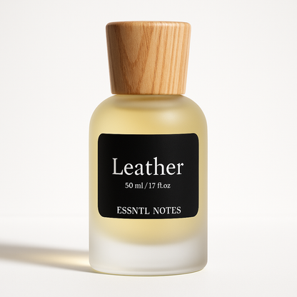 ESSNTL NOTES Leather Perfume - Rich & Sensual Leather Spicy Fragrance | 50ml Eau de Parfum | Deep, Smoky & Intense Scent | Long-Lasting Signature Fragrance | Classic & Clean Scent for Men & Women