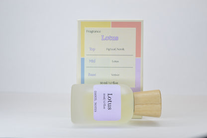 ESSNTL NOTES Lotus Perfume - Fresh & Tranquil Fruity Floral Fragrance | 50ml Eau de Parfum | Soft, Elegant & Uplifting Scent | Long-Lasting Luxury Scent for Men & Women | Serene & Refreshing Essence