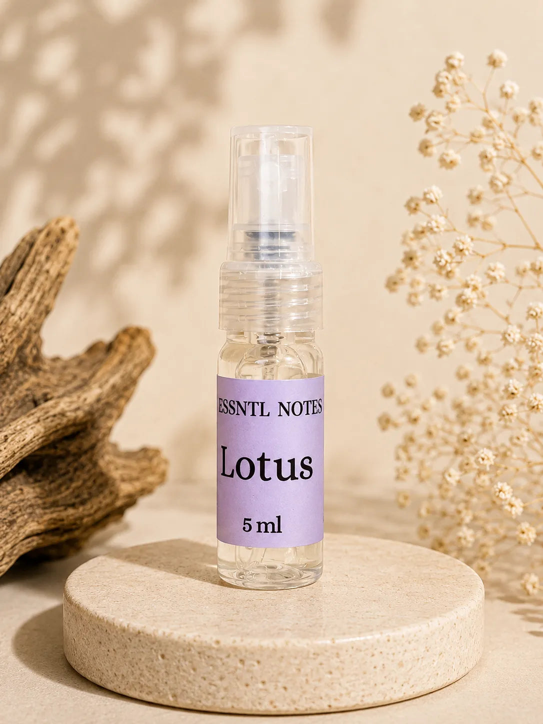 ESSNTL NOTES Lotus Fresh Tranquil Fruity Floral 5ml perfume sample for fragrance discovery and gifting