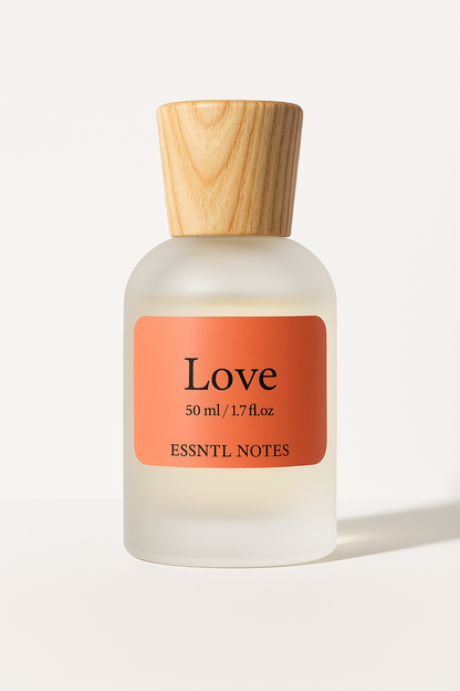 ESSNTL NOTES Love Perfume - Sensual & Addictive Sweet Woody Fragrance | 50ml Eau de Parfum | Warm, Amber & Floral Scent | Long-Lasting Luxury Fragrance | Classic & Clean Scent for Men & Women