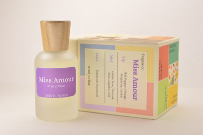 ESSNTL NOTES Miss Amour Perfume – Elegant & Romantic Floral Fruity Fragrance | 50ml Eau de Parfum | Graceful & Charming Scent | Long-Lasting Luxury Perfume for Men & Women | Delicate, Modern Signature Vibe