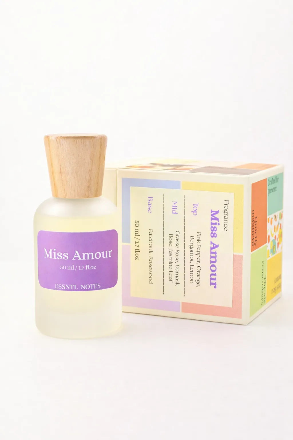 ESSNTL NOTES Miss Amour Elegant Romantic Floral Fruity 50ml perfume, premium fragrance ideal for gifting, with premium gift box, ideal for gifting