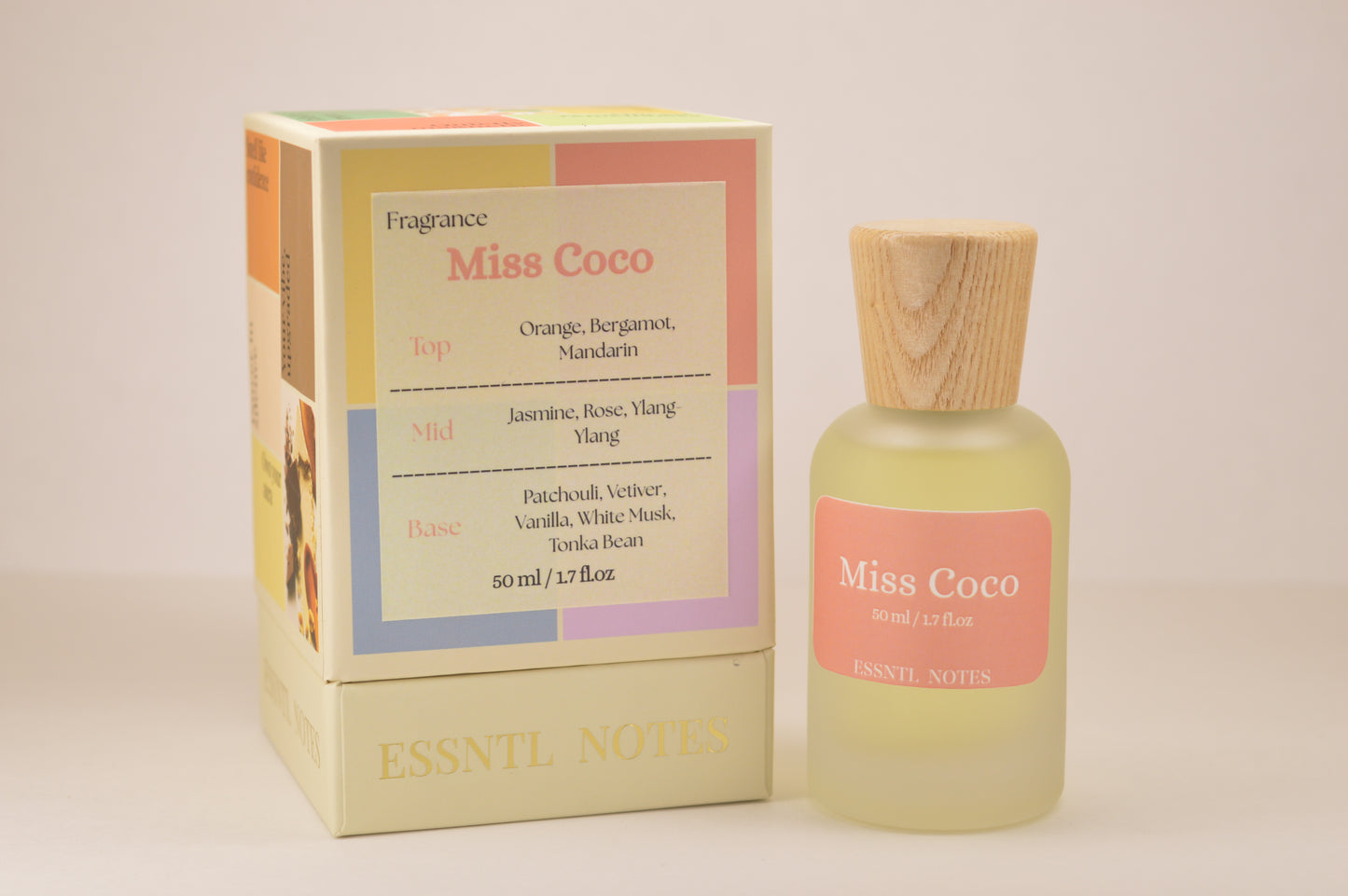 ESSNTL NOTES Miss Coco Perfume – Chic & Modern Floral Citrus Fragrance | 50ml Eau de Parfum | Elegant, Fresh & Sensual Scent | Long-Lasting Luxury Perfume for Men & Women | Confident, Parisian Signature Vibe