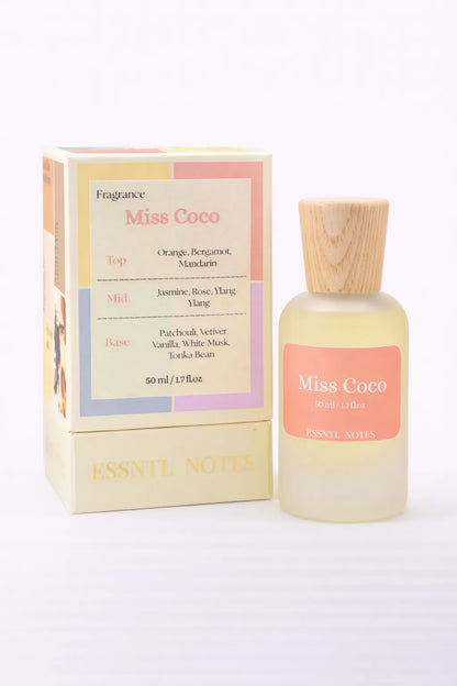 ESSNTL NOTES Miss Coco Chic Modern Floral Citrus 50ml perfume, premium fragrance ideal for gifting, with premium gift box, ideal for gifting