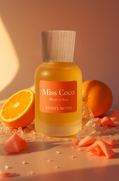 ESSNTL NOTES Miss Coco Perfume – Chic & Modern Floral Citrus Fragrance | 50ml Eau de Parfum | Elegant, Fresh & Sensual Scent | Long-Lasting Luxury Perfume for Men & Women | Confident, Parisian Signature Vibe