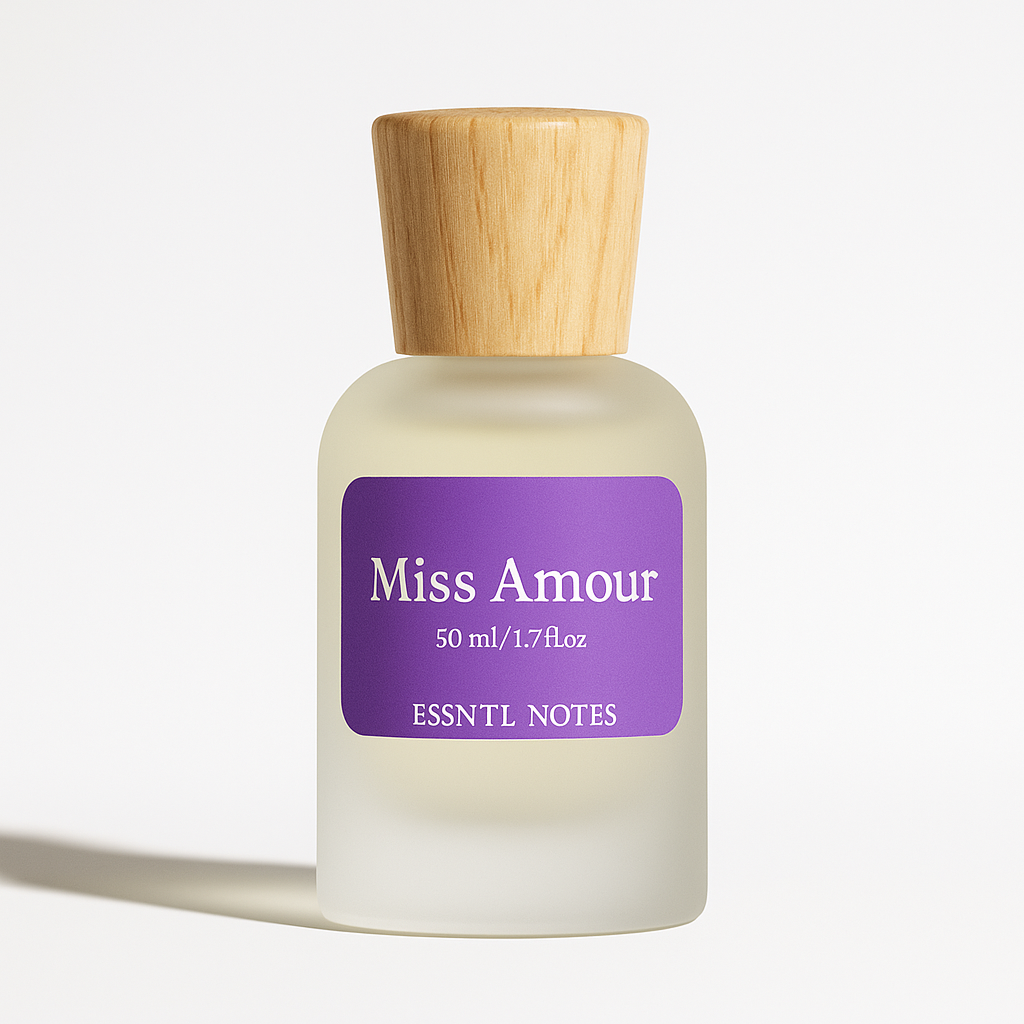 ESSNTL NOTES Miss Amour Perfume – Elegant & Romantic Floral Fruity Fragrance | 50ml Eau de Parfum | Graceful & Charming Scent | Long-Lasting Luxury Perfume for Men & Women | Delicate, Modern Signature Vibe