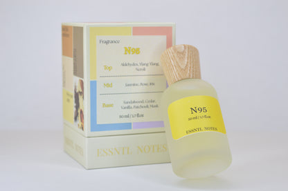 ESSNTL NOTES N95 Perfume - Legendary & Elegant Floral Aldehyde Fragrance | 50ml Eau de Parfum | Powdery, Sophisticated & Timeless Scent | Long-Lasting Signature Fragrance | Classic & Clean Scent