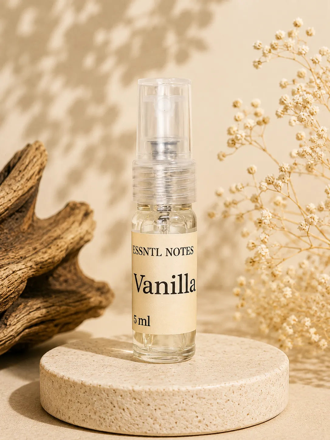 ESSNTL NOTES Oud Vanilla Rich Exotic Gourmand Oud 5ml perfume sample for fragrance discovery and gifting