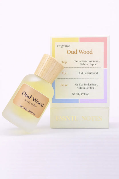 ESSNTL NOTES Oud Wood Mysterious Exotic Oud Woody 50ml perfume, premium fragrance ideal for gifting, with premium gift box, ideal for gifting