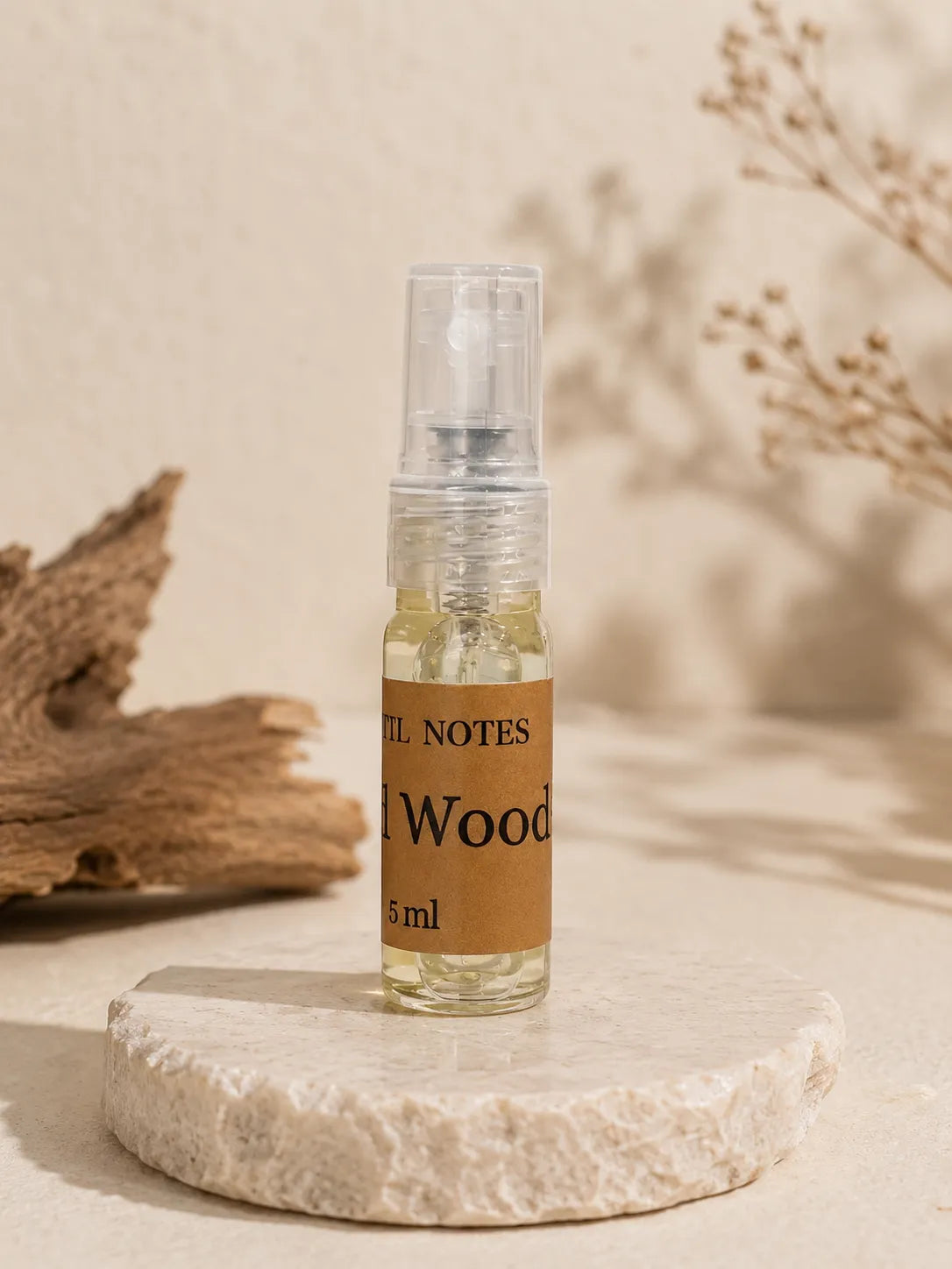ESSNTL NOTES Oud Wood Mysterious Exotic Oud Woody 5ml perfume sample for fragrance discovery and gifting