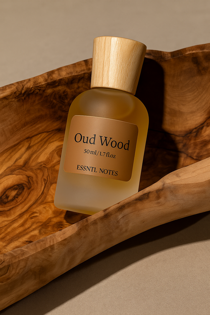 ESSNTL NOTES Oud Wood Perfume - Mysterious & Exotic Oud Woody Fragrance | 50ml Eau de Parfum | Warm, Smoky & Luxurious Scent | Long-Lasting Statement Fragrance | Classic & Clean Scent for Men & Women