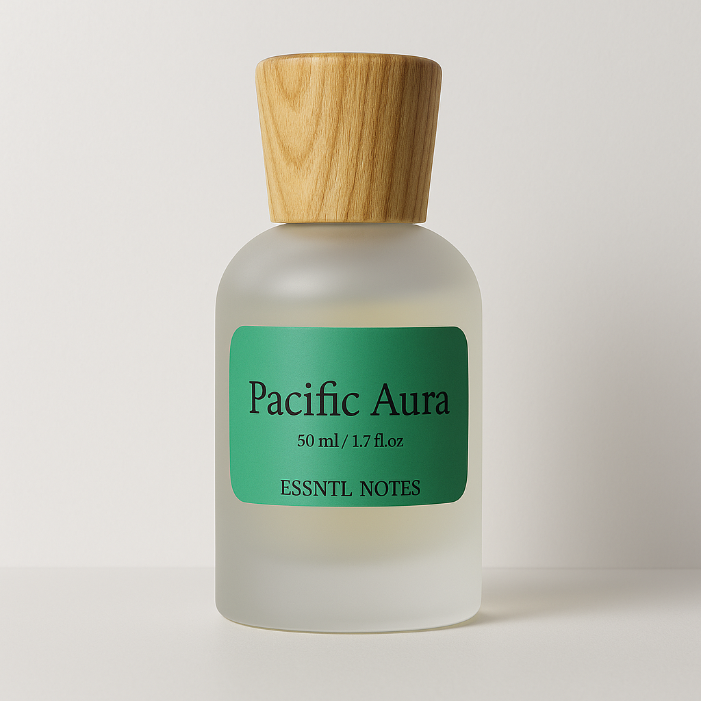 ESSNTL NOTES Pacific Aura Perfume – Fresh & Relaxing Citrus Green Fragrance | 50ml Eau de Parfum | Cool, Smooth & Uplifting Scent | Long-Lasting Unisex Luxury Perfume | Calm, Effortless Signature Vibe