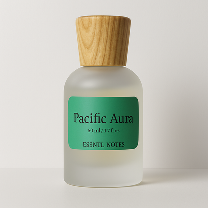 ESSNTL NOTES Pacific Aura Perfume – Fresh & Relaxing Citrus Green Fragrance | 50ml Eau de Parfum | Cool, Smooth & Uplifting Scent | Long-Lasting Unisex Luxury Perfume | Calm, Effortless Signature Vibe