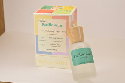 ESSNTL NOTES Pacific Aura Perfume – Fresh & Relaxing Citrus Green Fragrance | 50ml Eau de Parfum | Cool, Smooth & Uplifting Scent | Long-Lasting Unisex Luxury Perfume | Calm, Effortless Signature Vibe
