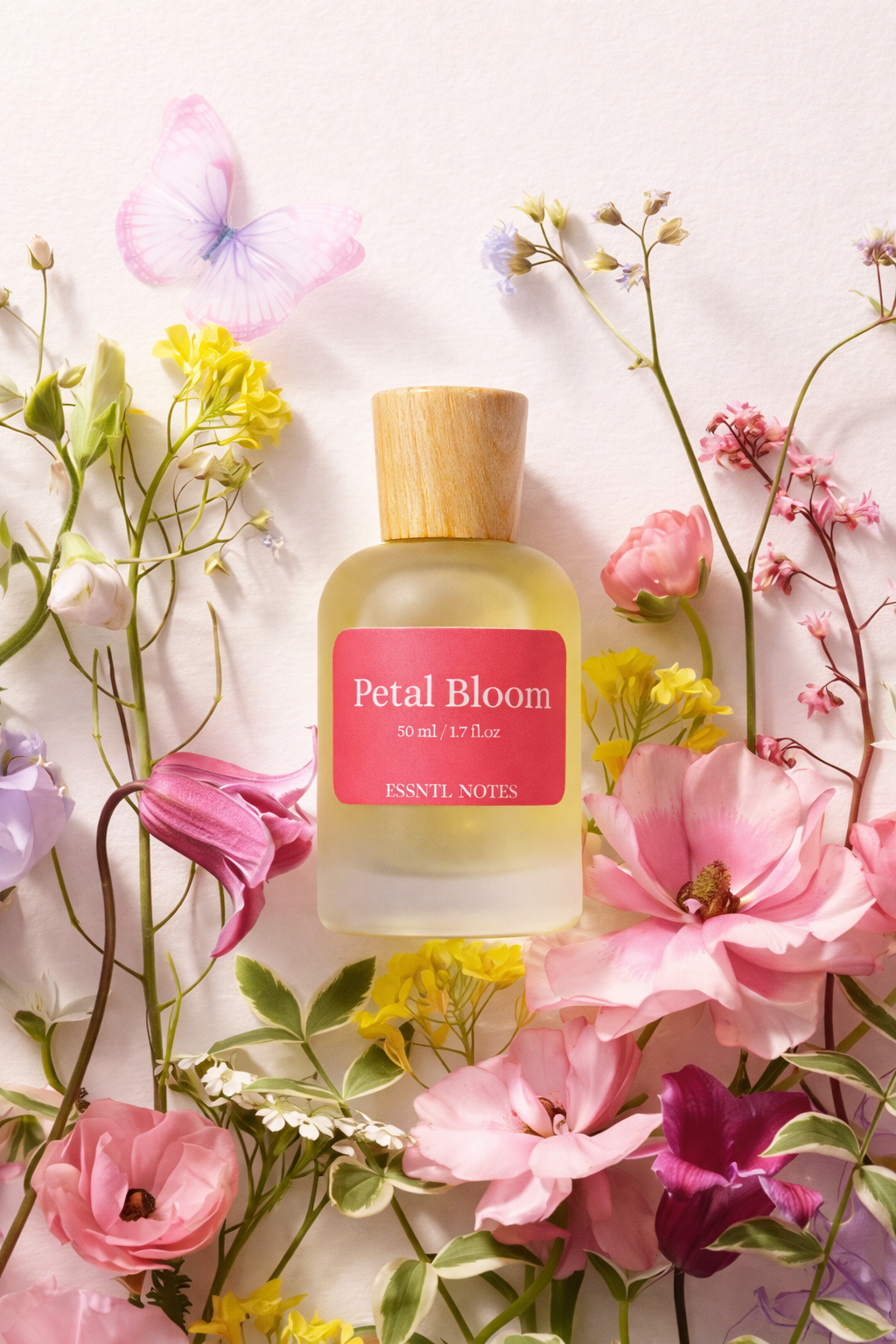 ESSNTL NOTES Petal Bloom Perfume – Lush & Enchanting Floral Bouquet Fragrance | 50ml Eau de Parfum | Fresh & Graceful Scent | Long-Lasting Perfume for Men & Women | Natural, Elegant Signature Vibe