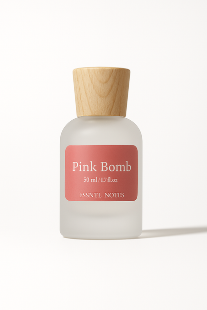 ESSNTL NOTES Pink Bomb Perfume - Playful & Fruity Floral Fragrance | 50ml Eau de Parfum | Sweet, Bright & Captivating Scent | Long-Lasting Youthful Fragrance | Classic & Clean Scent for Men & Women