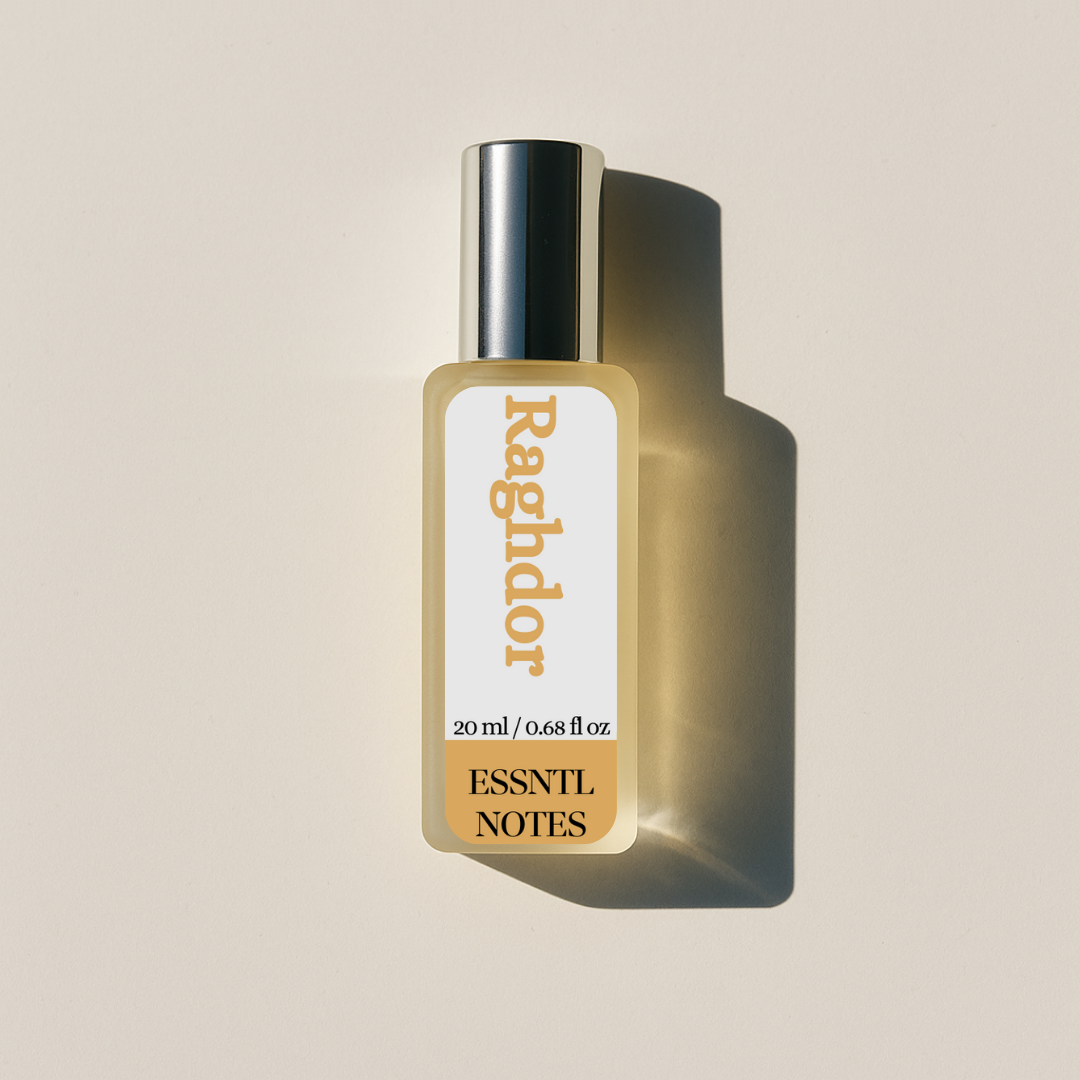 ESSNTL NOTES Raghdor Perfume – Warm & Comforting Vanilla Amber Fragrance | 50ml Eau de Parfum | Sweet, Woody & Cozy Scent | Long-Lasting Unisex Perfume | Smooth, Inviting Signature Vibe