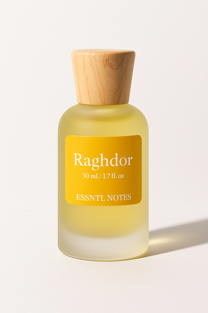 ESSNTL NOTES Raghdor Perfume – Warm & Comforting Vanilla Amber Fragrance | 50ml Eau de Parfum | Sweet, Woody & Cozy Scent | Long-Lasting Unisex Perfume | Smooth, Inviting Signature Vibe