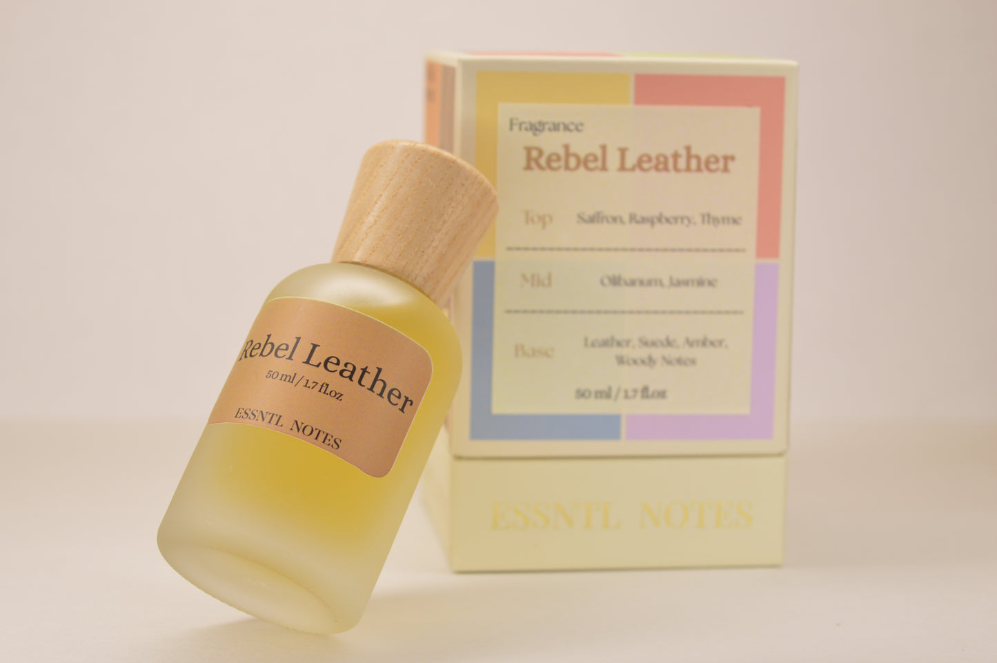 ESSNTL NOTES Rebel Leather Perfume – Bold & Intense Leather Suede Fragrance | 50ml Eau de Parfum | Smoky, Rich & Masculine Scent | Long-Lasting Luxury Perfume for Men & Women | Dark, Powerful Signature Vibe