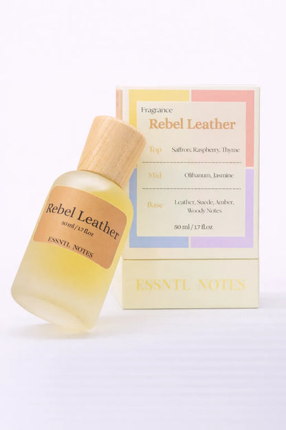 ESSNTL NOTES Rebel Leather Bold Intense Leather Suede 50ml perfume, premium fragrance ideal for gifting, with premium gift box, ideal for gifting
