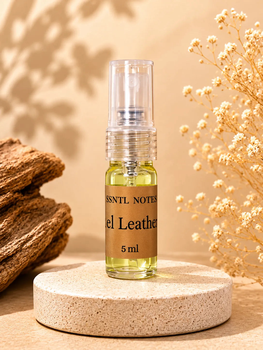 ESSNTL NOTES Rebel Leather Bold Intense Leather Suede 5ml perfume sample for fragrance discovery and gifting