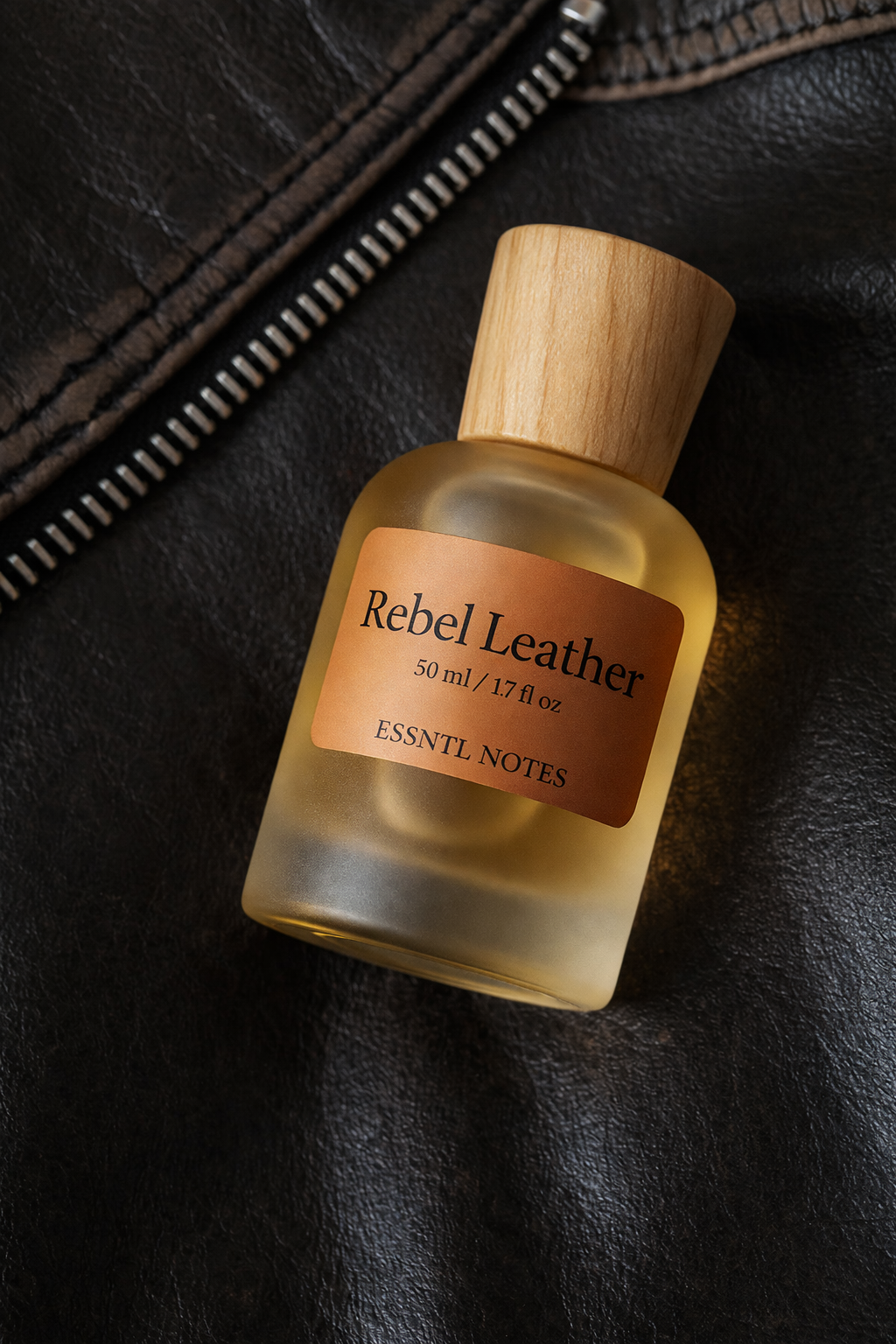 ESSNTL NOTES Rebel Leather Perfume – Bold & Intense Leather Suede Fragrance | 50ml Eau de Parfum | Smoky, Rich & Masculine Scent | Long-Lasting Luxury Perfume for Men & Women | Dark, Powerful Signature Vibe