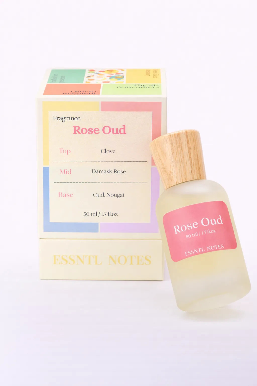 ESSNTL NOTES Rose Oud perfume with premium packaging, ideal for gifting