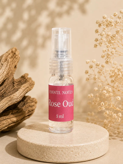 ESSNTL NOTES Rose Oud : Rose and Oud Fragrance perfume 5ml travel size