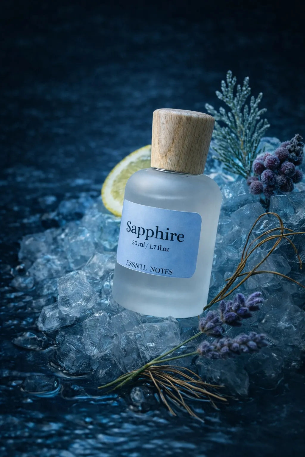 ESSNTL NOTES Sapphire Fresh Refined Aquatic Citrus 50ml , premium fragrance ideal for gifting