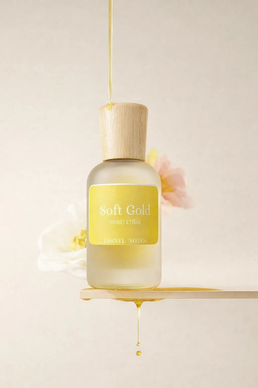 ESSNTL NOTES Soft Gold Warm Radiant Amber Vanilla 50ml , premium fragrance ideal for gifting