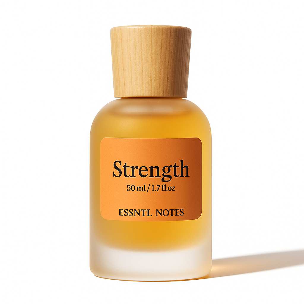 ESSNTL NOTES Strength Perfume - Warm & Addictive Spicy Oriental Fragrance | 50ml Eau de Parfum | Sweet, Inviting & Masculine Scent | Long-Lasting Luxury Scent for Men & Women | Modern & Confident Charm