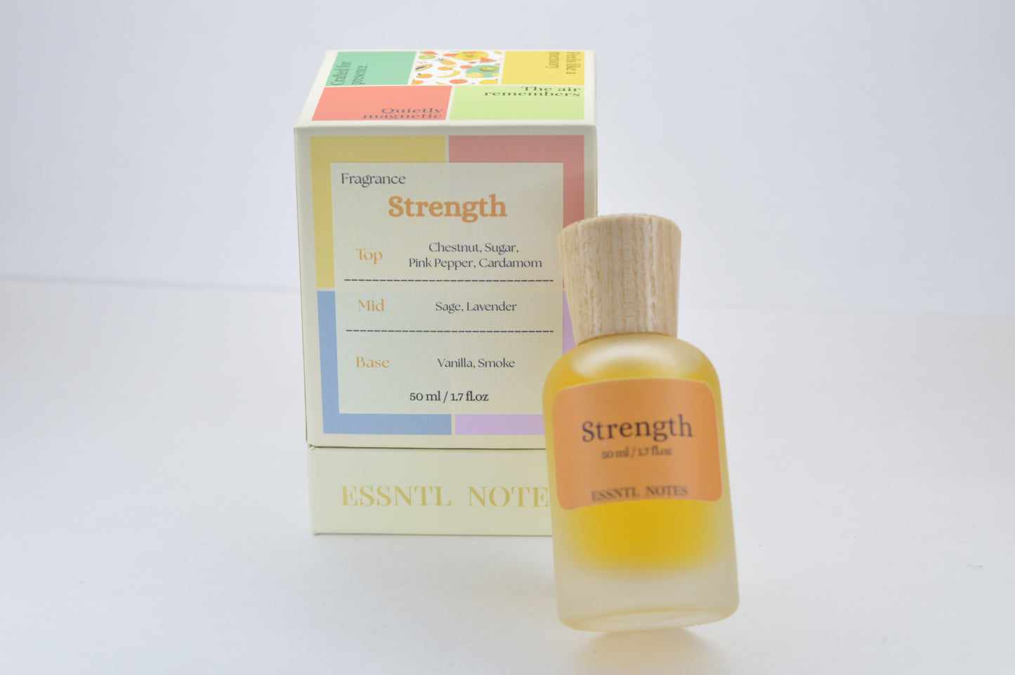 ESSNTL NOTES Strength Perfume - Warm & Addictive Spicy Oriental Fragrance | 50ml Eau de Parfum | Sweet, Inviting & Masculine Scent | Long-Lasting Luxury Scent for Men & Women | Modern & Confident Charm