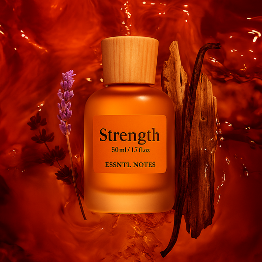ESSNTL NOTES Strength Perfume - Warm & Addictive Spicy Oriental Fragrance | 50ml Eau de Parfum | Sweet, Inviting & Masculine Scent | Long-Lasting Luxury Scent for Men & Women | Modern & Confident Charm