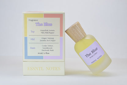 ESSNTL NOTES The Blue Perfume - Timeless & Sophisticated Citrus Woody Fragrance | 50ml Eau de Parfum | Fresh, Crisp & Clean Scent | Long-Lasting Luxury Fragrance | Classic & Clean Scent
