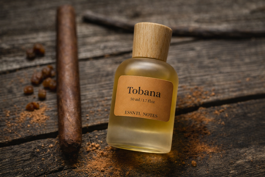 ESSNTL NOTES Tobana Perfume - Warm & Opulent Tobacco Vanilla Fragrance | 50ml Eau de Parfum | Sweet, Spicy & Luxurious Scent | Long-Lasting Bold Fragrance | Unisex Classic & Clean Scent