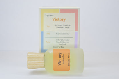 ESSNTL NOTES Victory Perfume - Powerful & Energetic Citrus Woody Fragrance | 50ml Eau de Parfum | Bold, Fresh & Confident Scent | Long-Lasting Sporty Fragrance | Classic & Clean Scent for Men & Women
